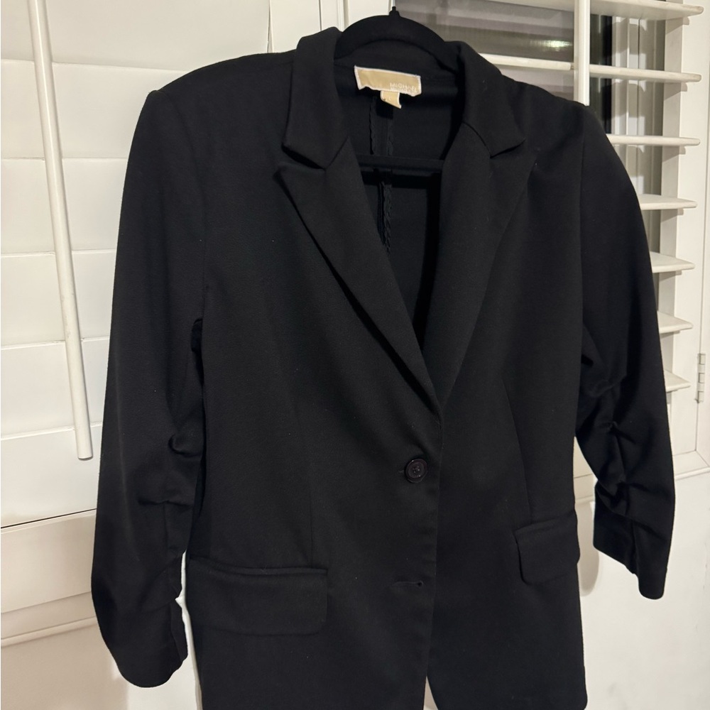 Michael Kors Black Knit Tailored Blazer
